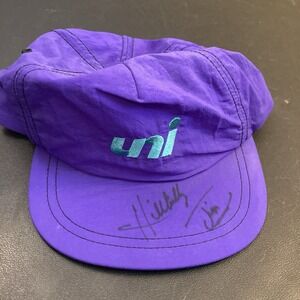 Hillbilly Jim Autographed‎ WWE WWF Vtg Purple Snapback Hat Made USA UNI OSFM